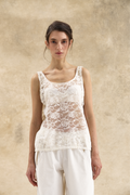 Cream Guipure Lace Top