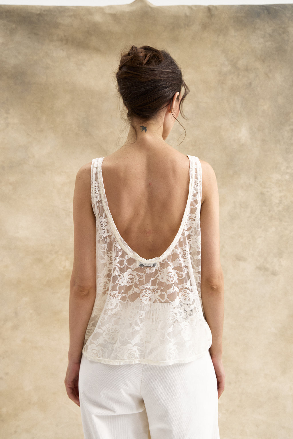 Cream Guipure Lace Top