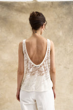 Cream Guipure Lace Top