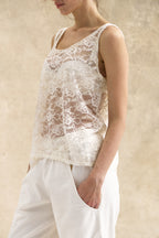 Cream Guipure Lace Top