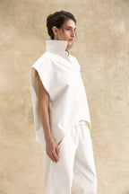Cream Corduroy Waistcoat Top
