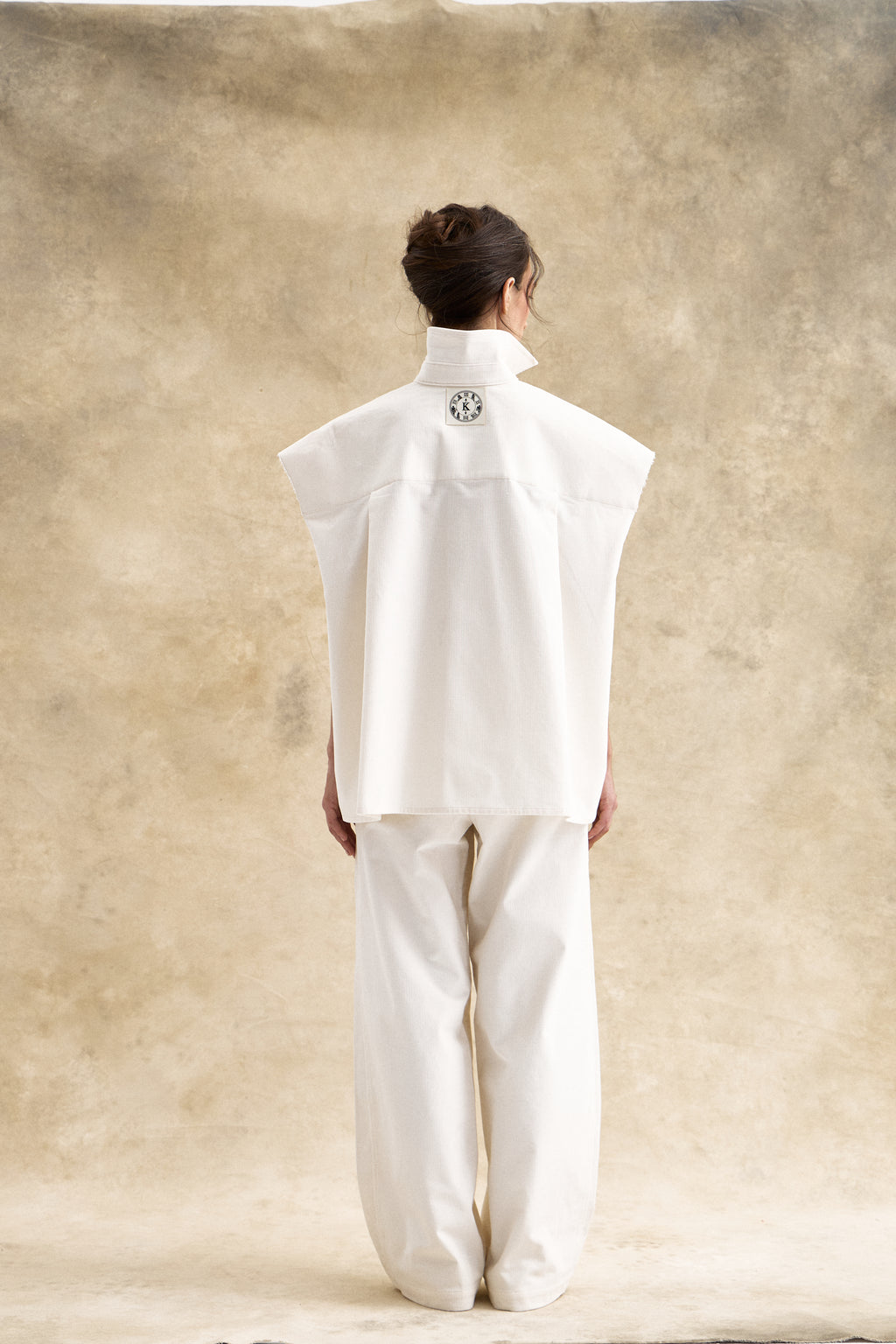 Cream Corduroy Waistcoat Top