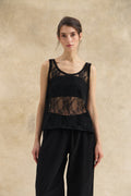 Black Guipure Lace Top