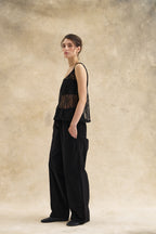 Black Guipure Lace Top