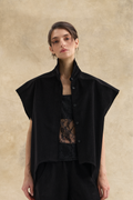Black Corduroy Waistcoat Top