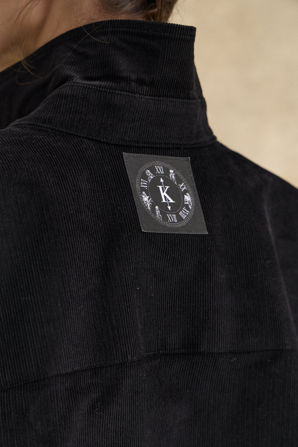 Black Corduroy Waistcoat Top