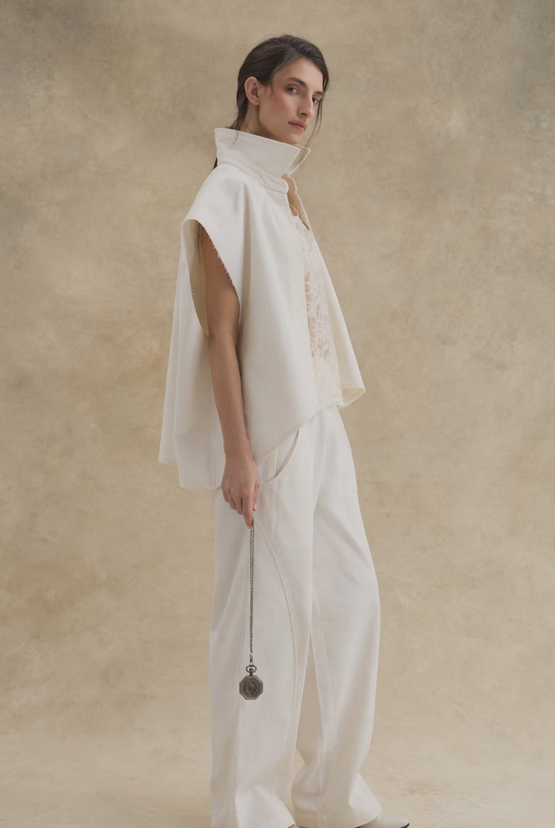 Cream Corduroy Trousers